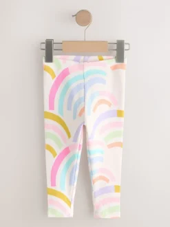 Pastel Rainbow Ribbed Leggings 5 Pack (3mths-7yrs)