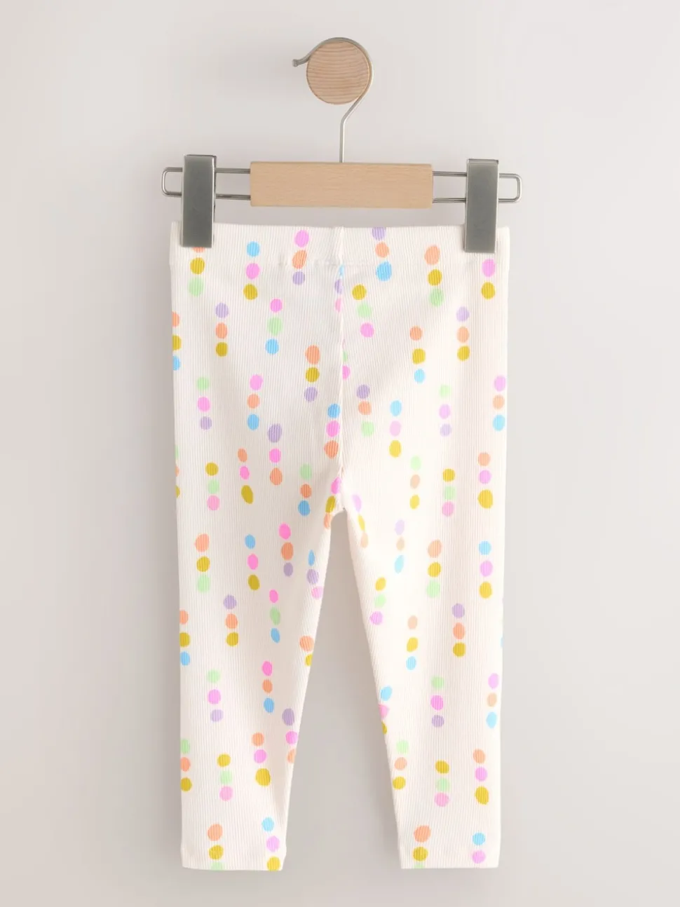 Pastel Rainbow Ribbed Leggings 5 Pack (3mths-7yrs)