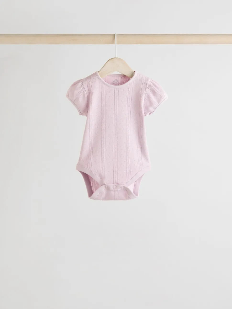 Pastels 5 Pack Short Sleeve Pointelle Baby Bodysuits