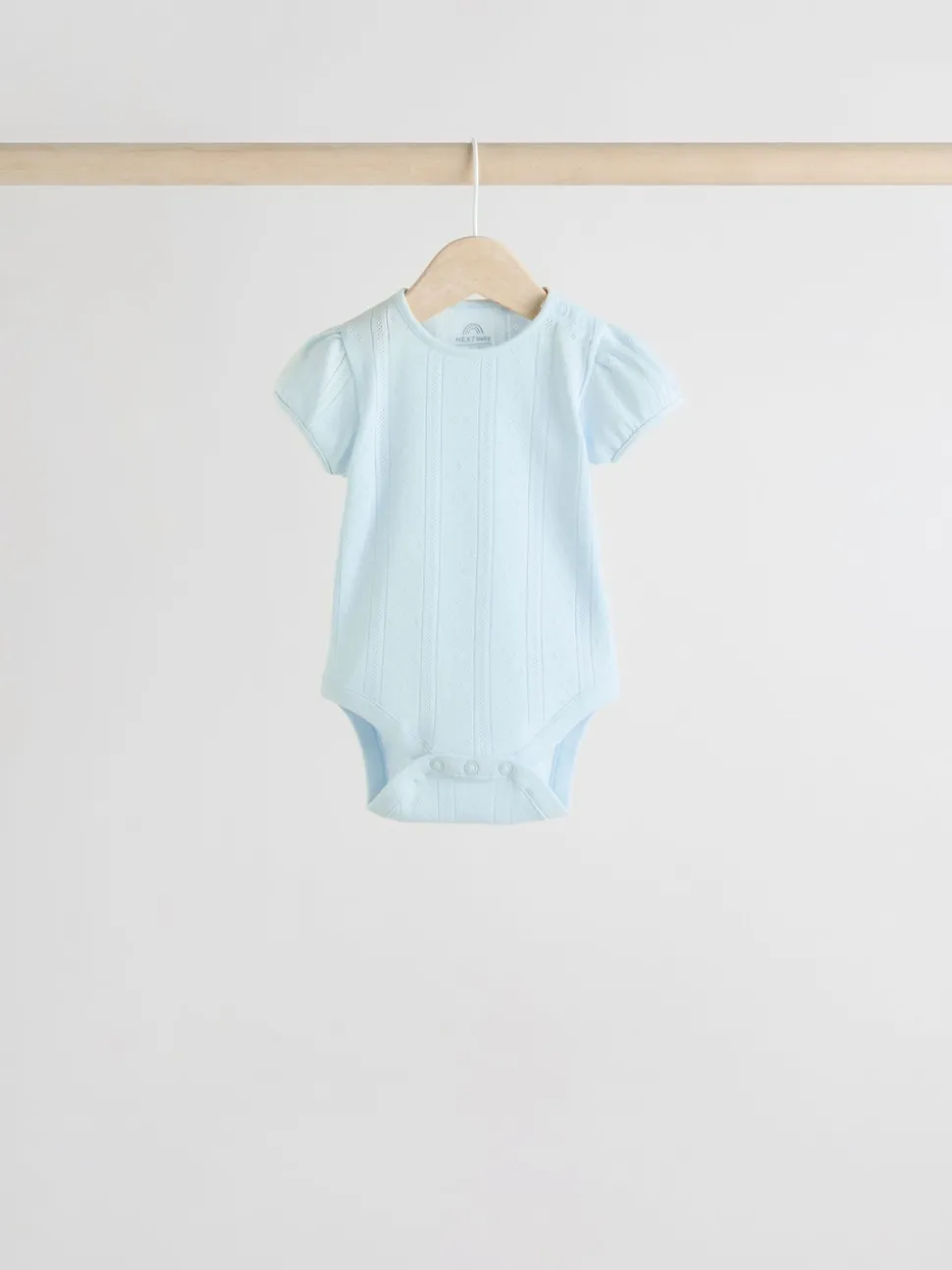 Pastels 5 Pack Short Sleeve Pointelle Baby Bodysuits