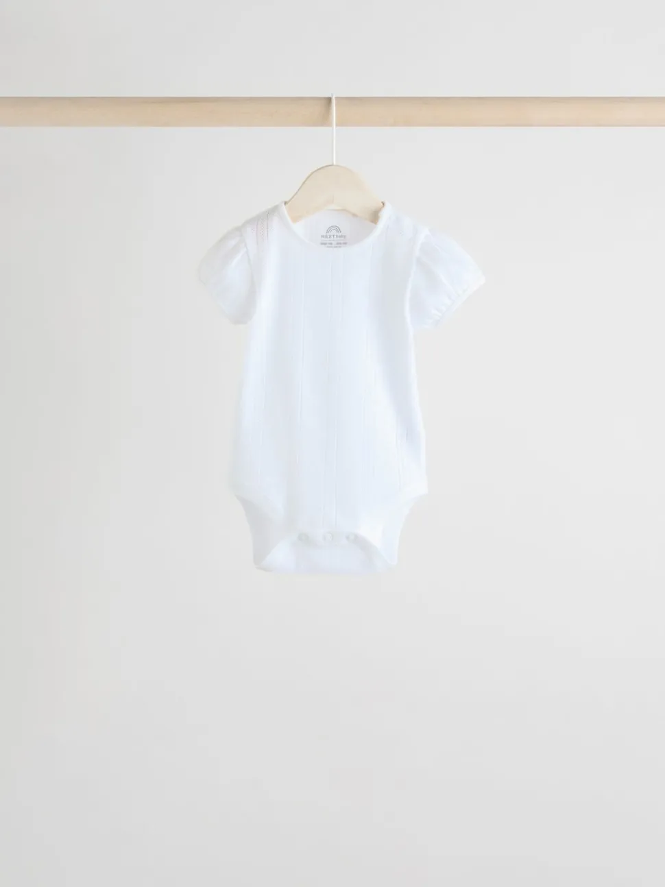 Pastels 5 Pack Short Sleeve Pointelle Baby Bodysuits