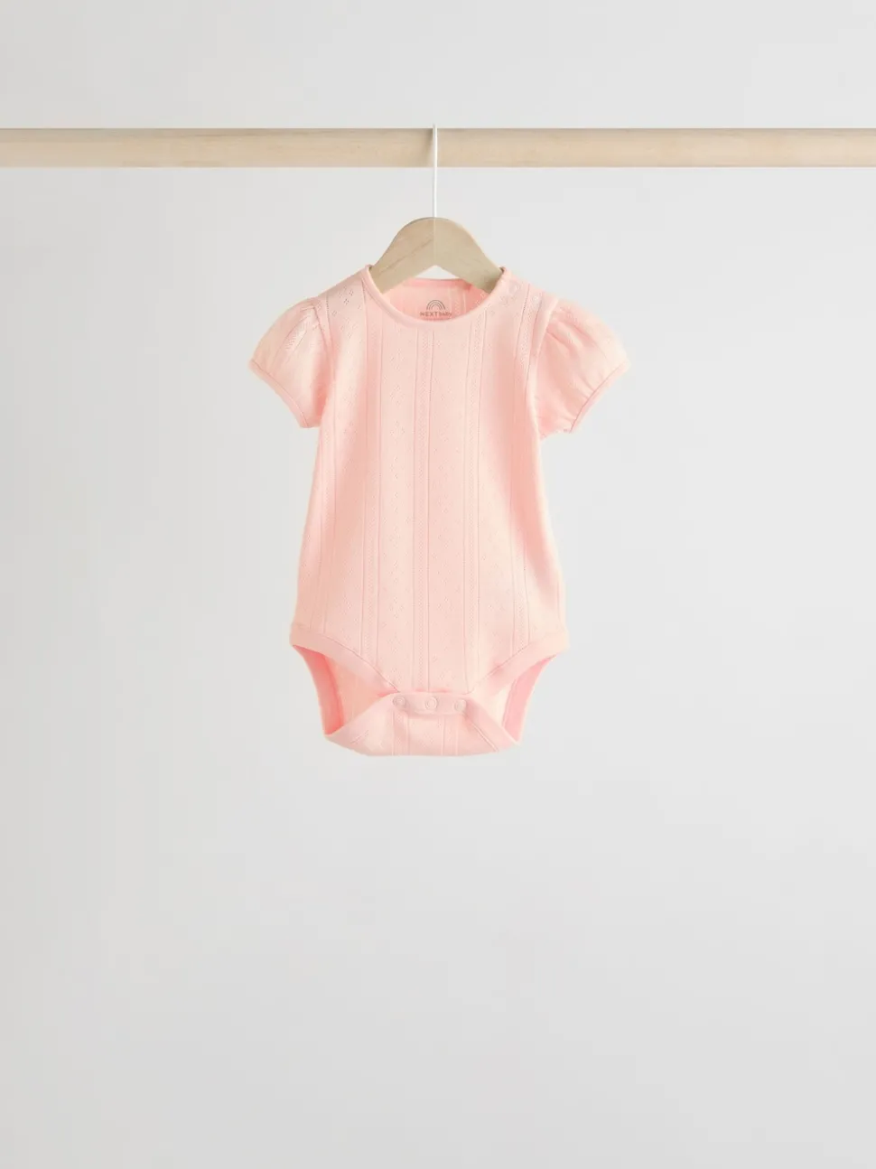 Pastels 5 Pack Short Sleeve Pointelle Baby Bodysuits