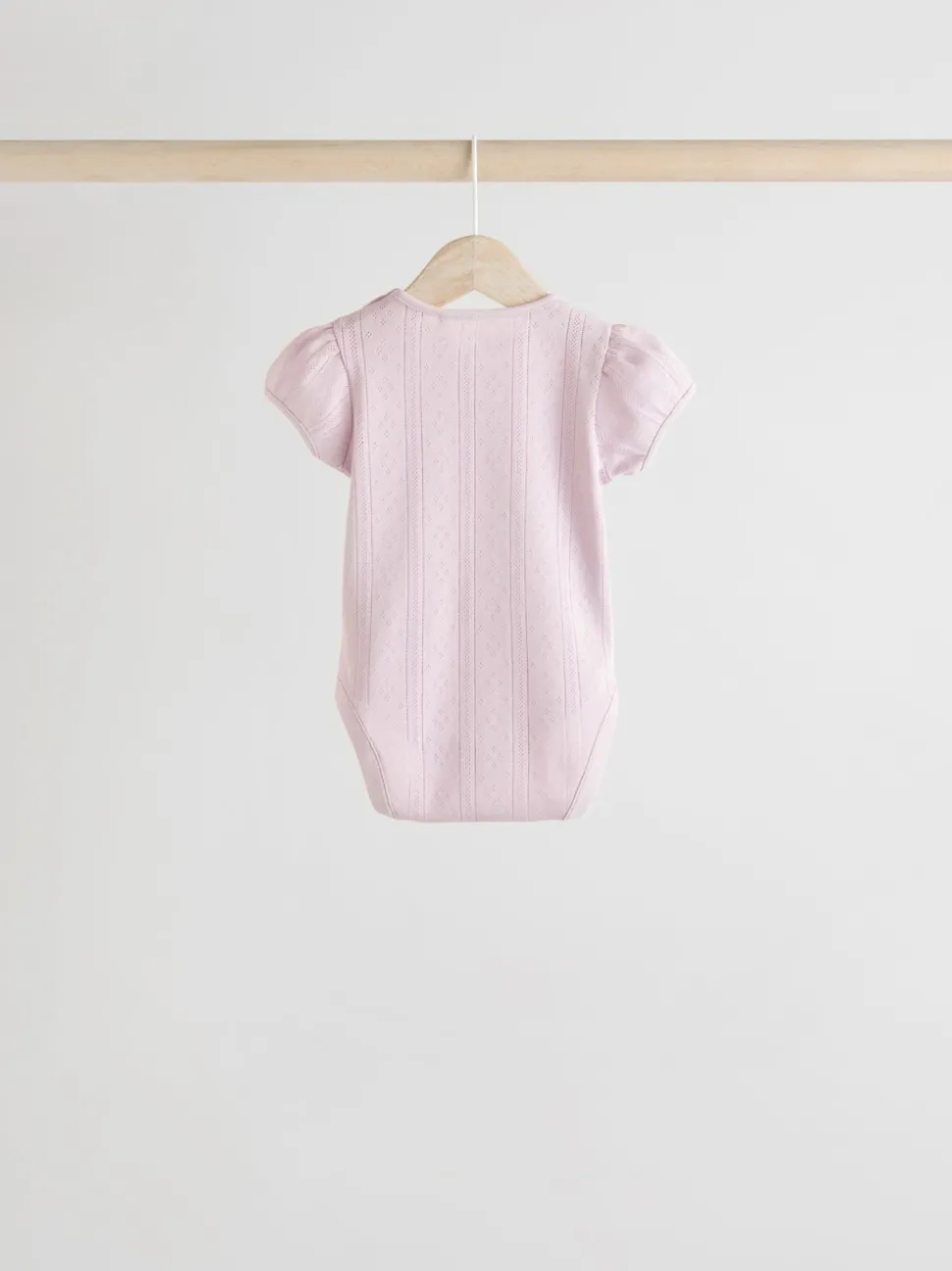 Pastels 5 Pack Short Sleeve Pointelle Baby Bodysuits