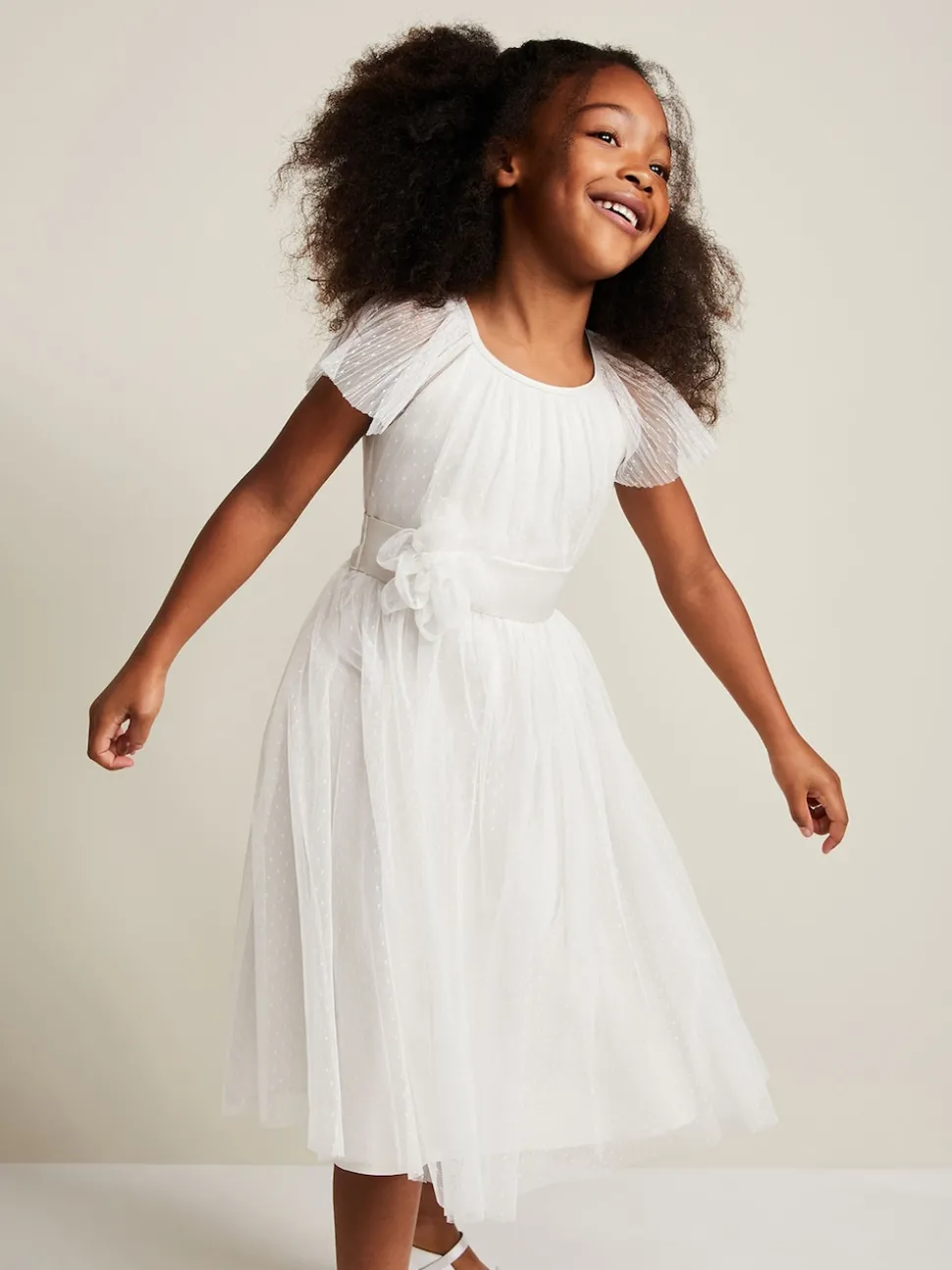 Phase Eight White Jasmine Tulle Fit and Flare Dress