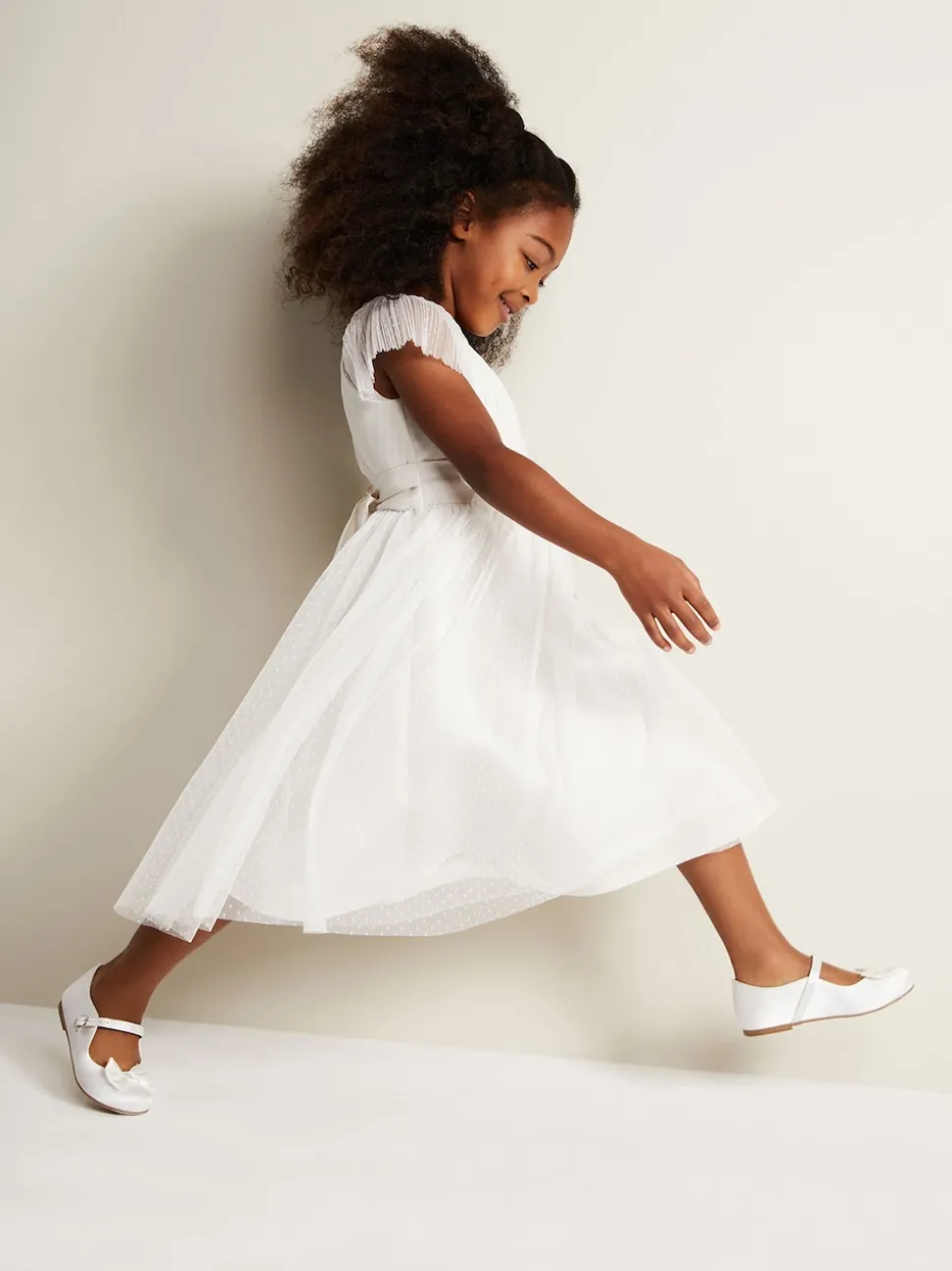 Phase Eight White Jasmine Tulle Fit and Flare Dress