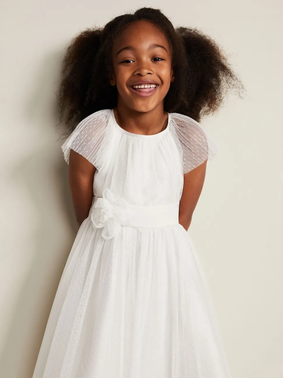 Phase Eight White Jasmine Tulle Fit and Flare Dress