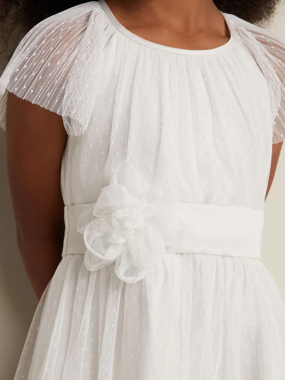 Phase Eight White Jasmine Tulle Fit and Flare Dress