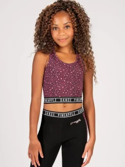 Pineapple Animal Girls Leopard Print Midi Crop Top