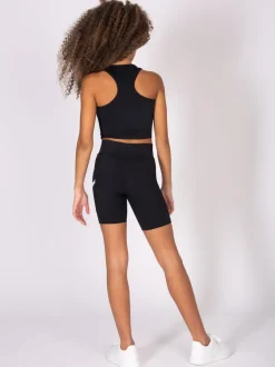 Pineapple Black Active Cycling Shorts