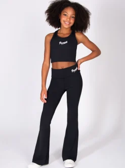 Pineapple Black Active Fold Down Flare Trousers