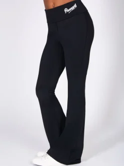 Pineapple Black Active Fold Down Flare Trousers