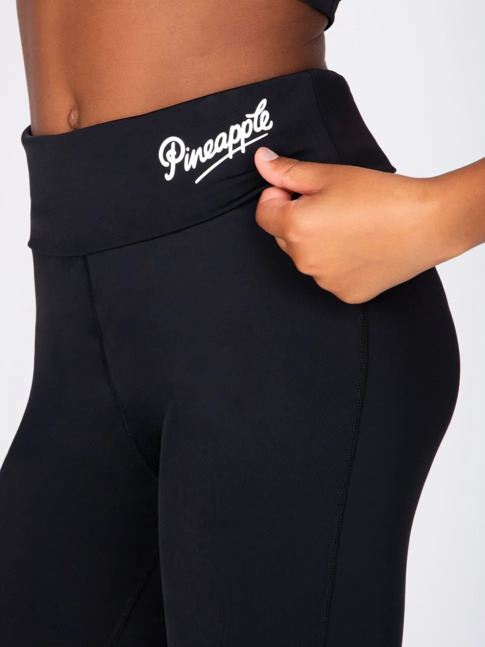 Pineapple Black Active Fold Down Flare Trousers
