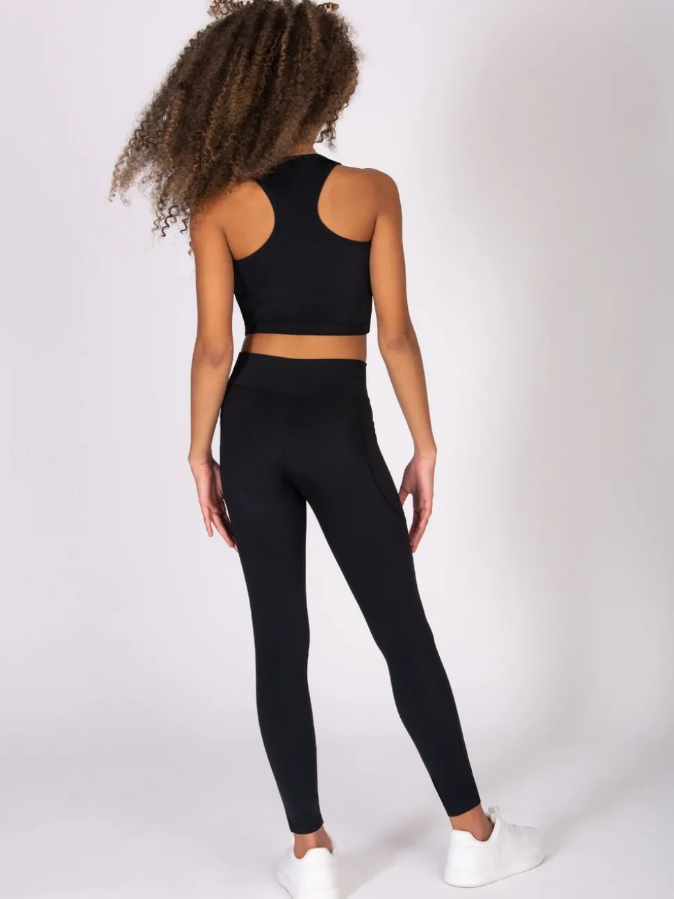 Pineapple Black Active Pocket Full Length Leggings