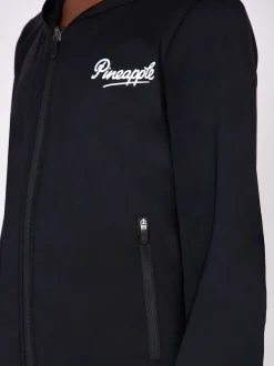 Pineapple Black Active Zip Through Hoodie