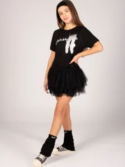 Pineapple Black Ballet Slouchy T-Shirt