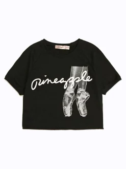 Pineapple Black Ballet Slouchy T-Shirt