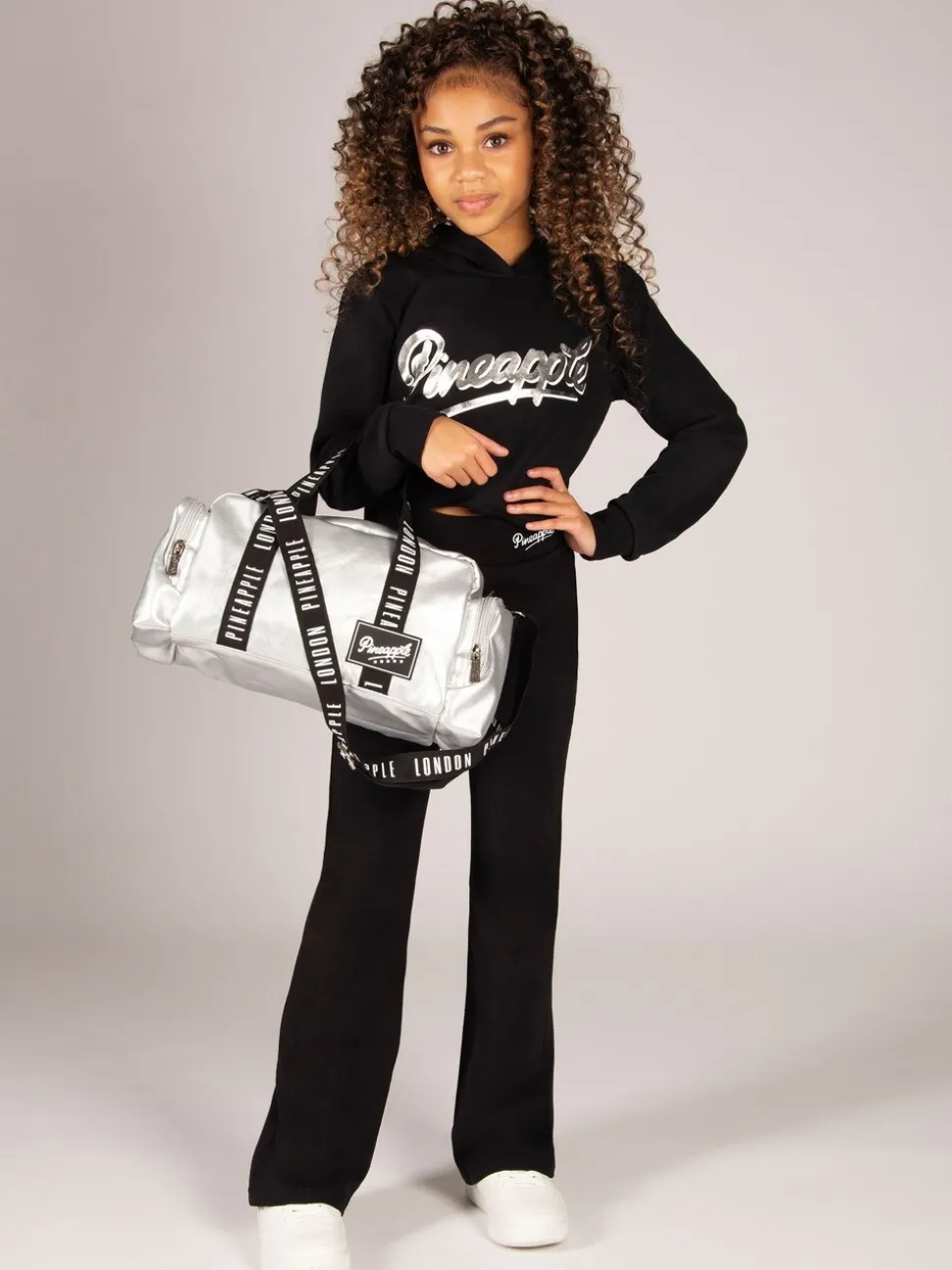 Pineapple Black Bootcut Jersey Trousers