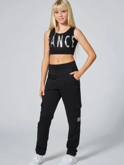 Pineapple Black Cargo Joggers