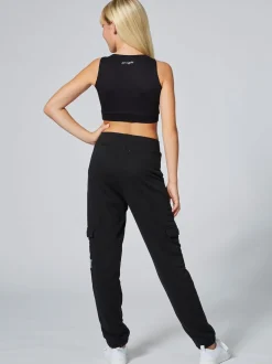 Pineapple Black Cargo Joggers