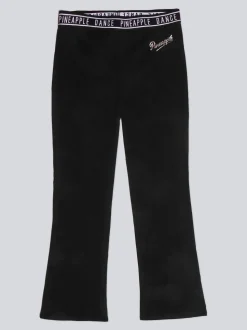 Pineapple Black Flare Girls Jersey Trousers