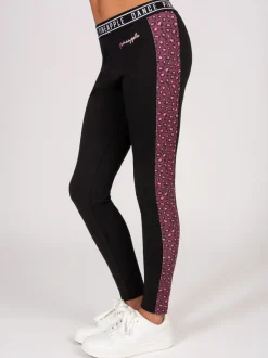 Pineapple Black Girls Leopard Print Panel Leggings