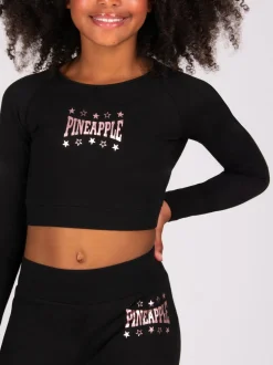 Pineapple Black Girls Star Bootcut Jersey Trousers
