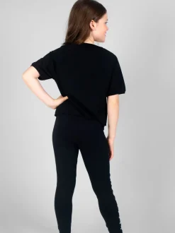 Pineapple Black Heart Stud Leggings