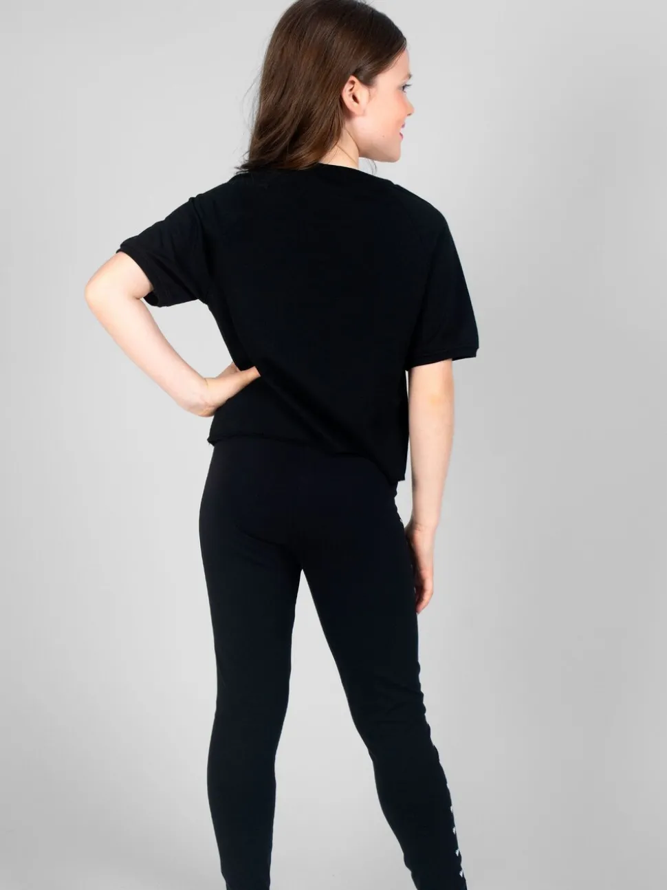Pineapple Black Heart Stud Leggings