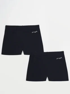 Pineapple Black Jersey Hotpant Shorts 2 Pack