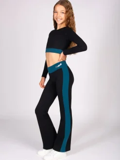Pineapple Black Panel Bootcut Jersey Trousers