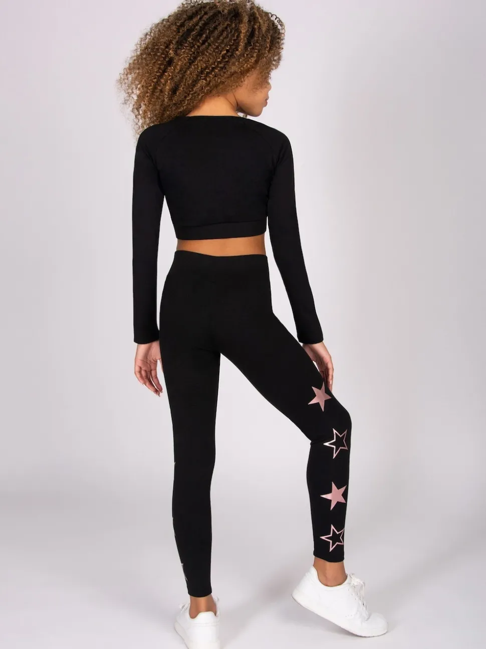 Pineapple Black Pineapple Girls Star Leggings