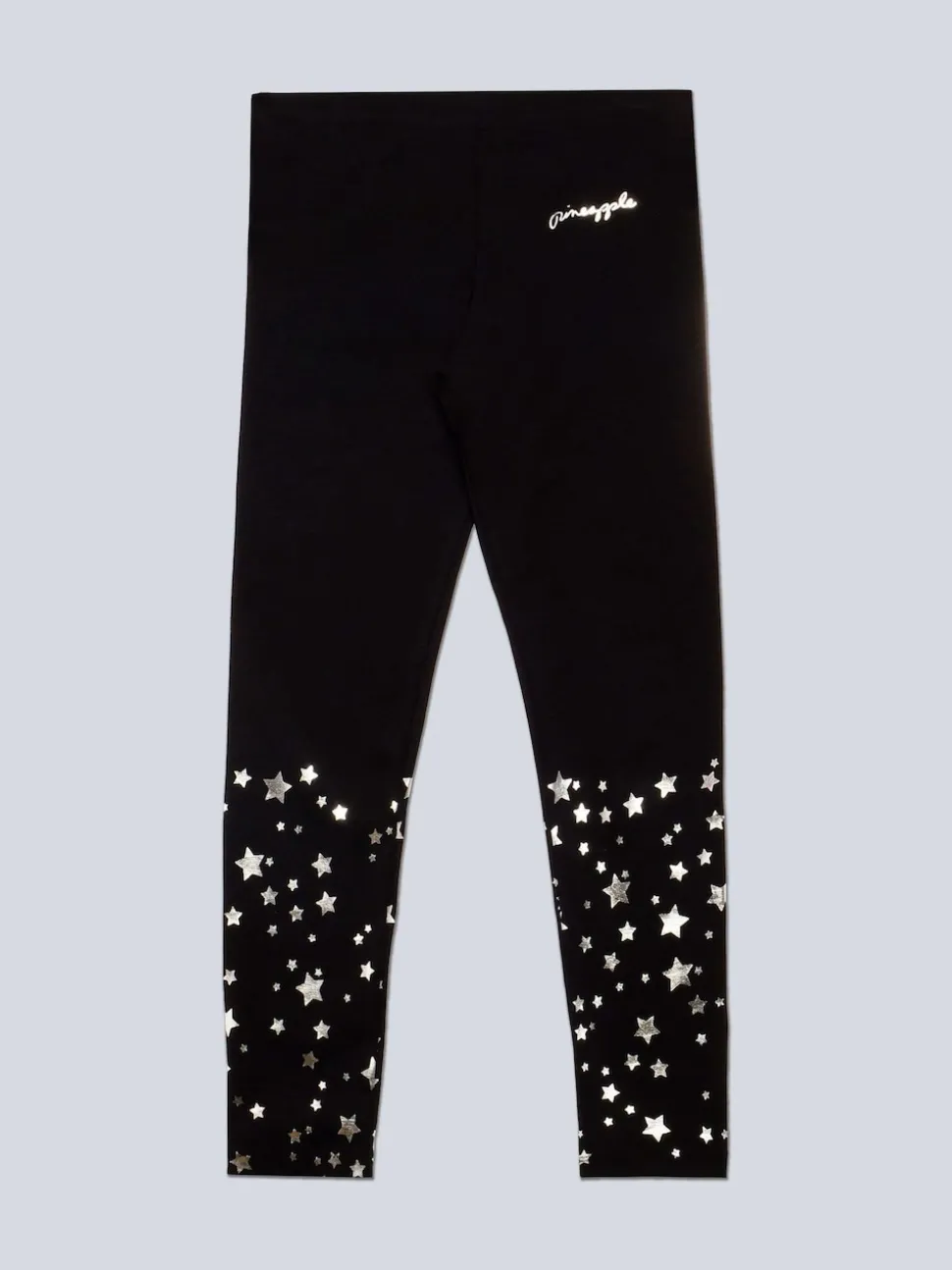Pineapple Black Scatter Star Print Girls Leggings