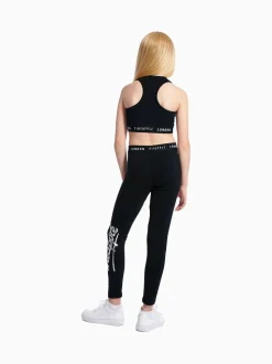 Pineapple Black Script Crop Top