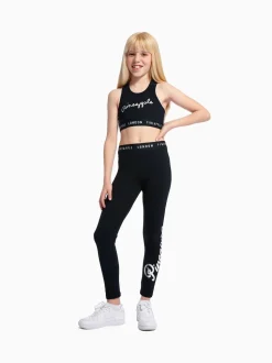 Pineapple Black Script Crop Top