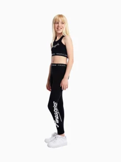 Pineapple Black Script Crop Top