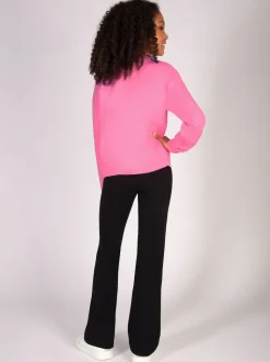 Pineapple Black Star Jersey Flare Trousers