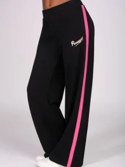 Pineapple Black Stripe Panel Wide Leg Joggers
