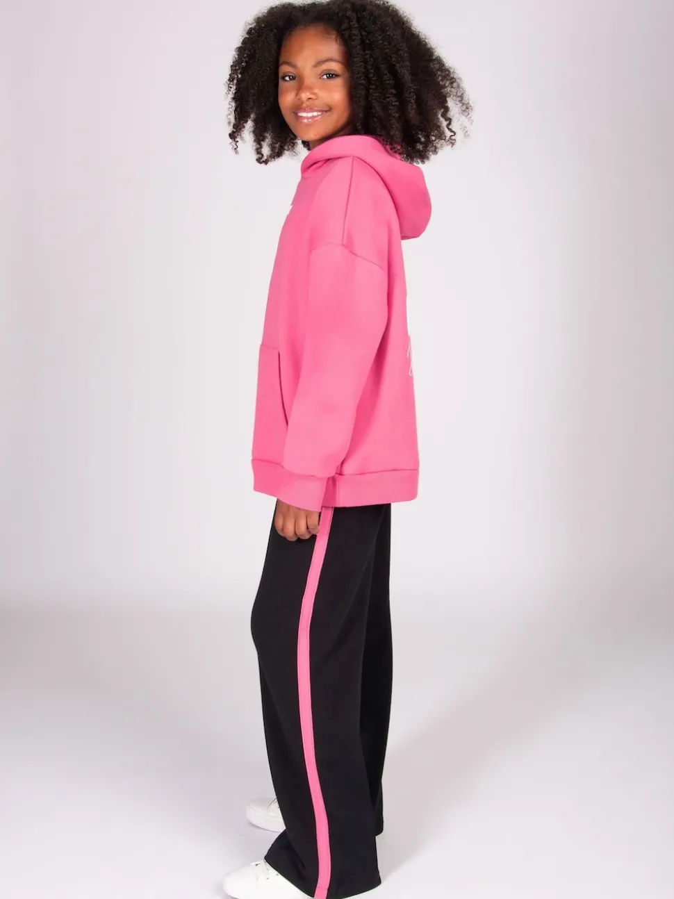 Pineapple Black Stripe Panel Wide Leg Joggers