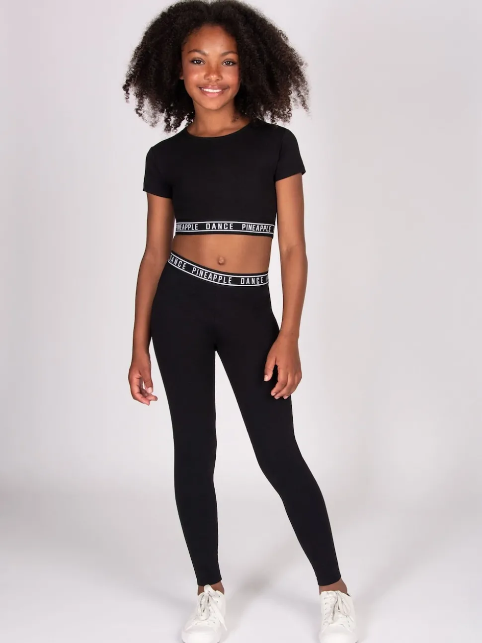 Pineapple Black Tape Waist Leggings