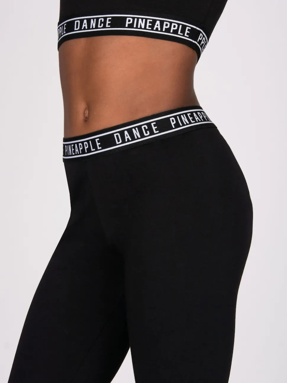 Pineapple Black Tape Waist Leggings