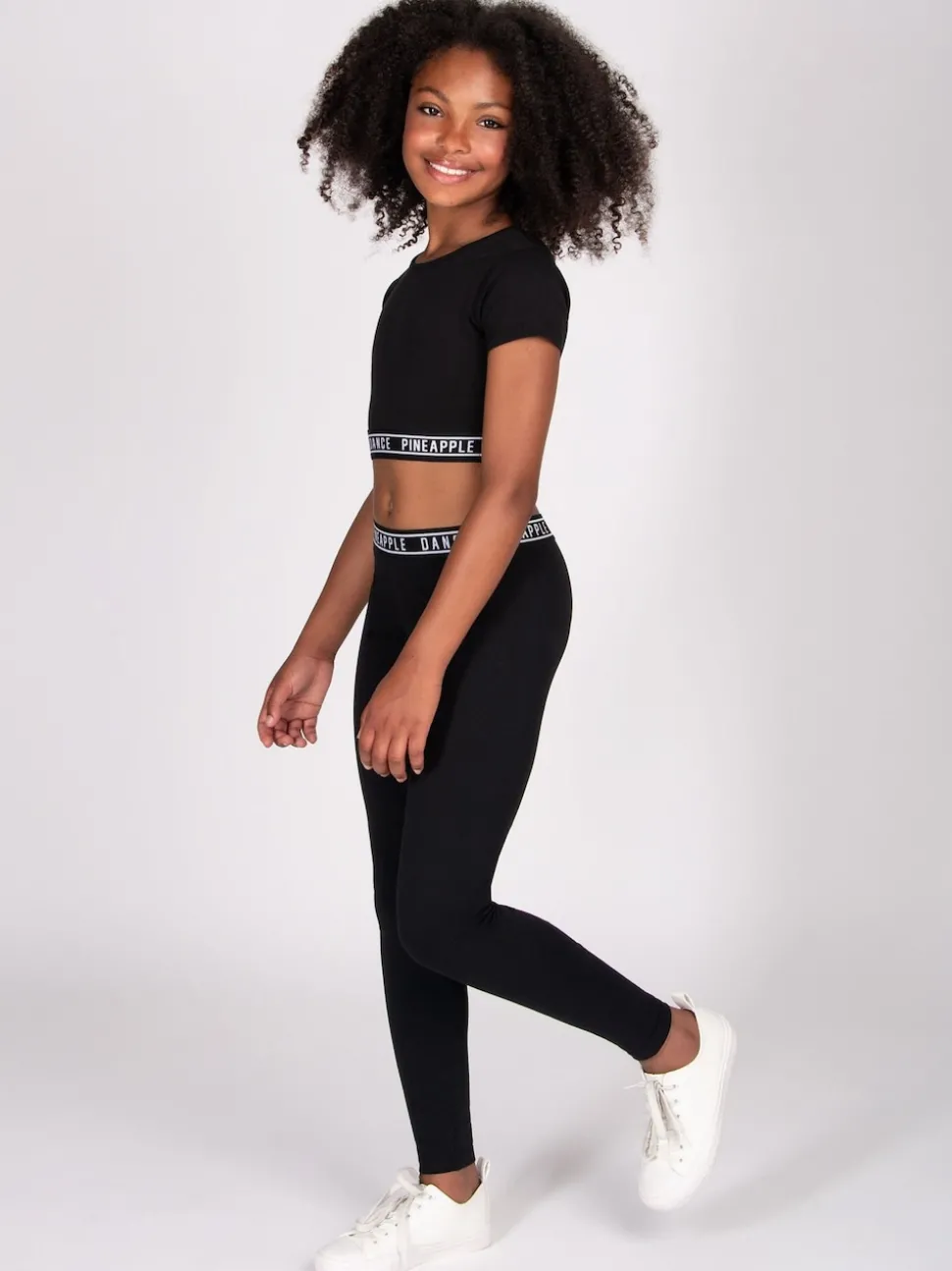 Pineapple Black Tape Waist Leggings