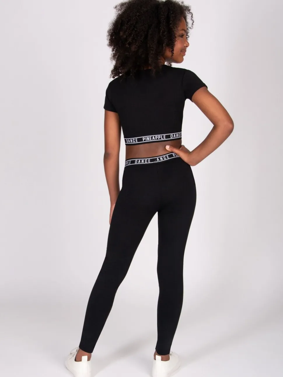 Pineapple Black Tape Waist Leggings