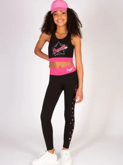 Pineapple Black The Next Step Star Print Leggings