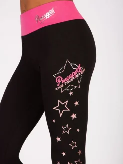 Pineapple Black The Next Step Star Print Leggings
