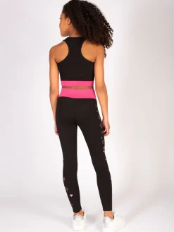 Pineapple Black The Next Step Star Print Leggings