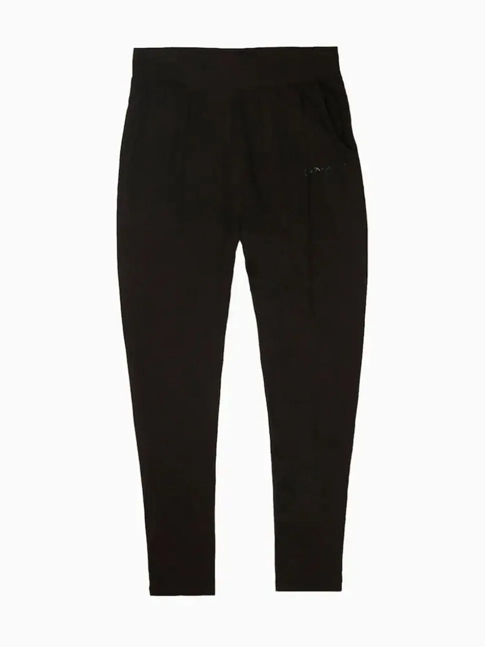 Pineapple Black Viscose Relaxed Fit Jersey Joggers