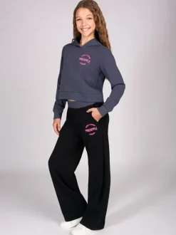 Pineapple Black Wide Leg Joggers