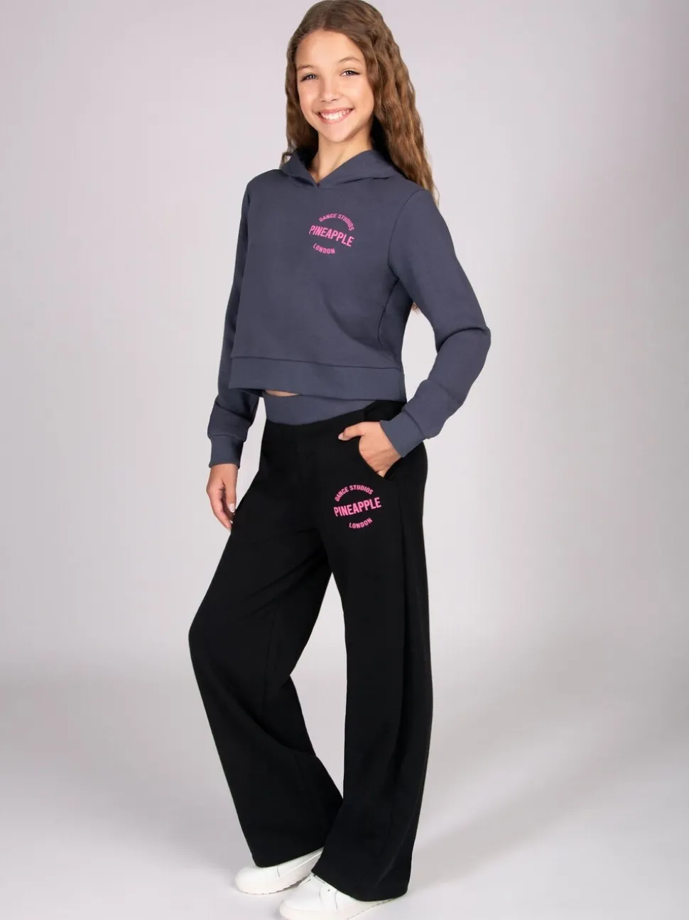 Pineapple Black Wide Leg Joggers