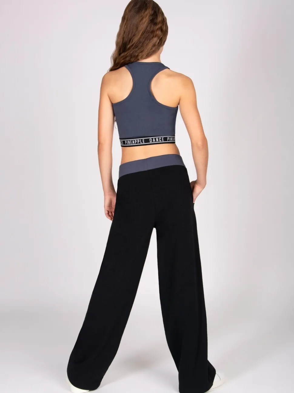 Pineapple Black Wide Leg Joggers