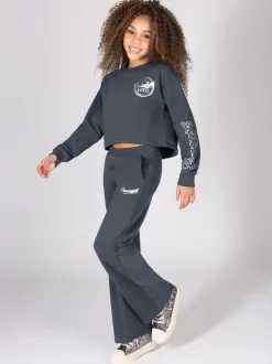 Pineapple Grey Wide Leg Joggers